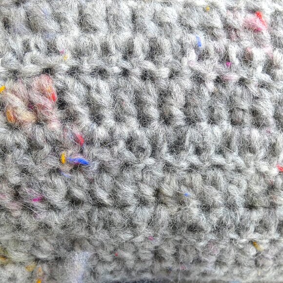 Gray & Blue Alpaca Wool Scarf Warm Soft 90"x6.5" Handmade Crochet Hand Knit NWT - Picture 8 of 12